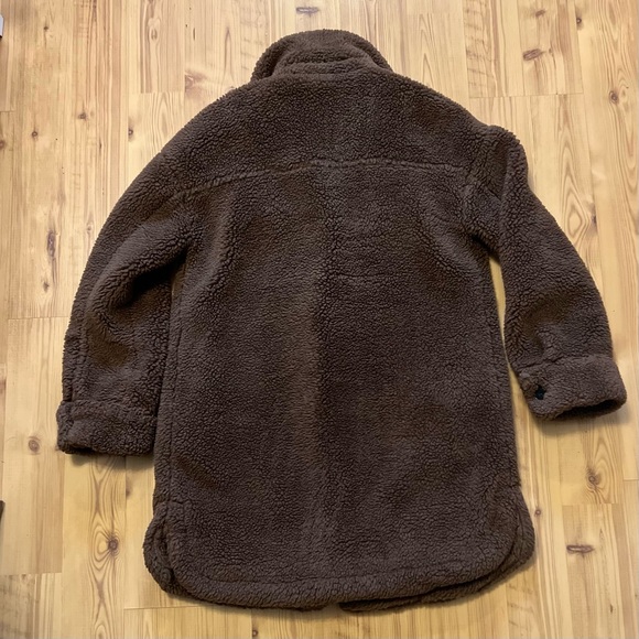 Lucky Brand Trucker Teddy Jacket Brown Size XS Good Condition - Picture 3 of 12